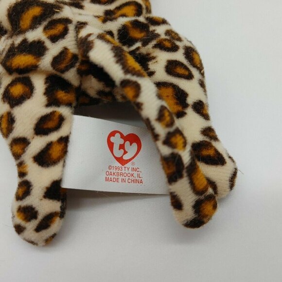 Ty Teenie Beanie Babies Freckles The Leopard Stuffed Animal Plush 1993 Vintage - Picture 9 of 9